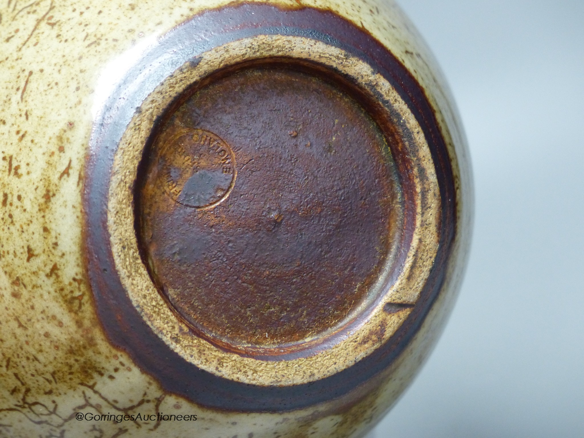 An Aylesford studio pottery bowl in David Leach style 22cm diameter